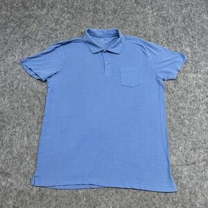 Mack Weldon Polo Shirt Mens 2XL Blue Pique Pocket Casual Daily Wear Comfort